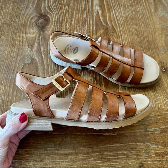 Dr. Scholl’s A OK fisherman sandals honeybrown 8.5M - Picture 2 of 10